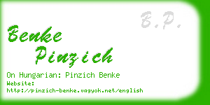 benke pinzich business card